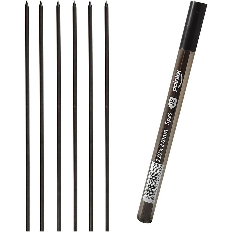 POINTER - Repuesto Mina De Lápiz 2.0 mm Pointer 2B X 5 Unds