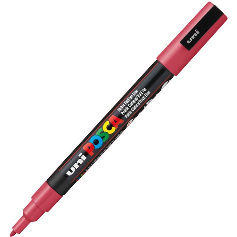 POSCA - Marcador Gráfico de Vinilo Posca Pc-3m Rojo Oscuro