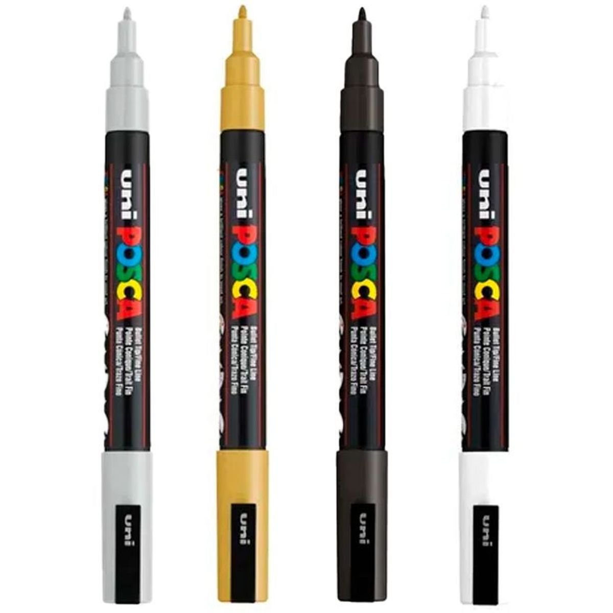 POSCA - Marcador Gráfico De Vinilo Posca Pc-3m X 4 Unidades