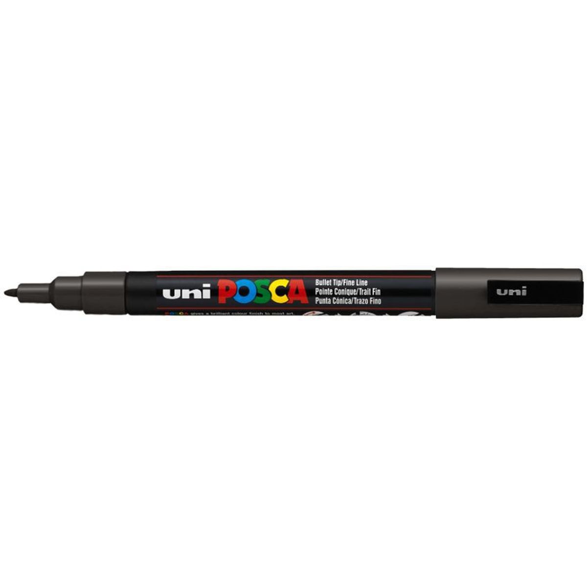 POSCA - Marcador Gráfico De Vinilo Posca Pc-3m Negro