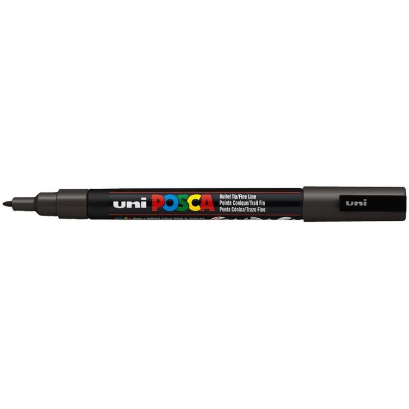 POSCA - Marcador Gráfico De Vinilo Posca Pc-3m Negro