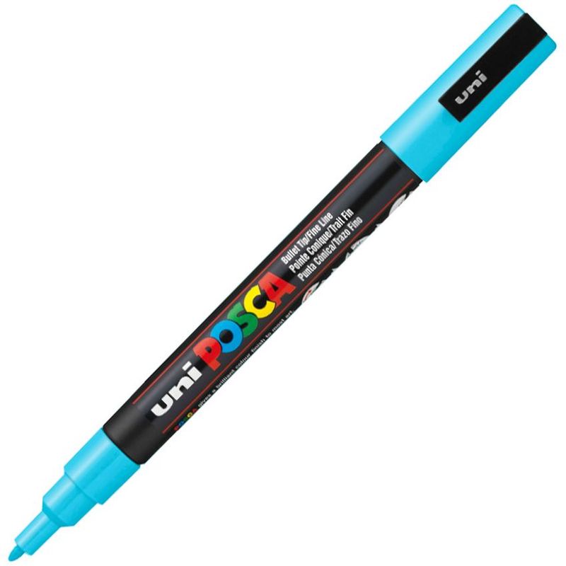 POSCA - Marcador Gráfico De Vinilo Posca Pc-5m Azul Claro