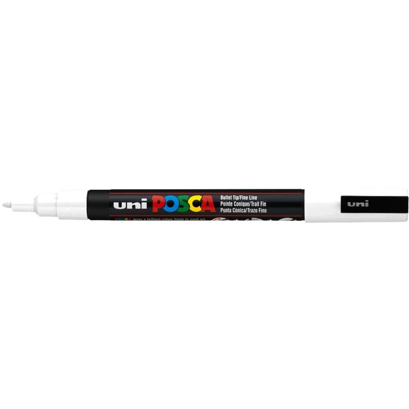 POSCA - Marcador Gráfico De Vinilo Posca Pc-3m Blanco