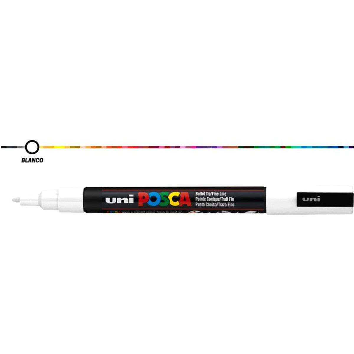 POSCA - Marcador Gráfico De Vinilo Posca Pc-3m Blanco