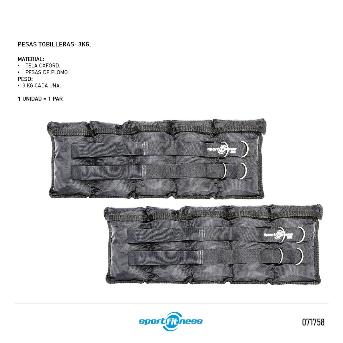 SPORT FITNESS - Pesas Tobilleras 6Kg