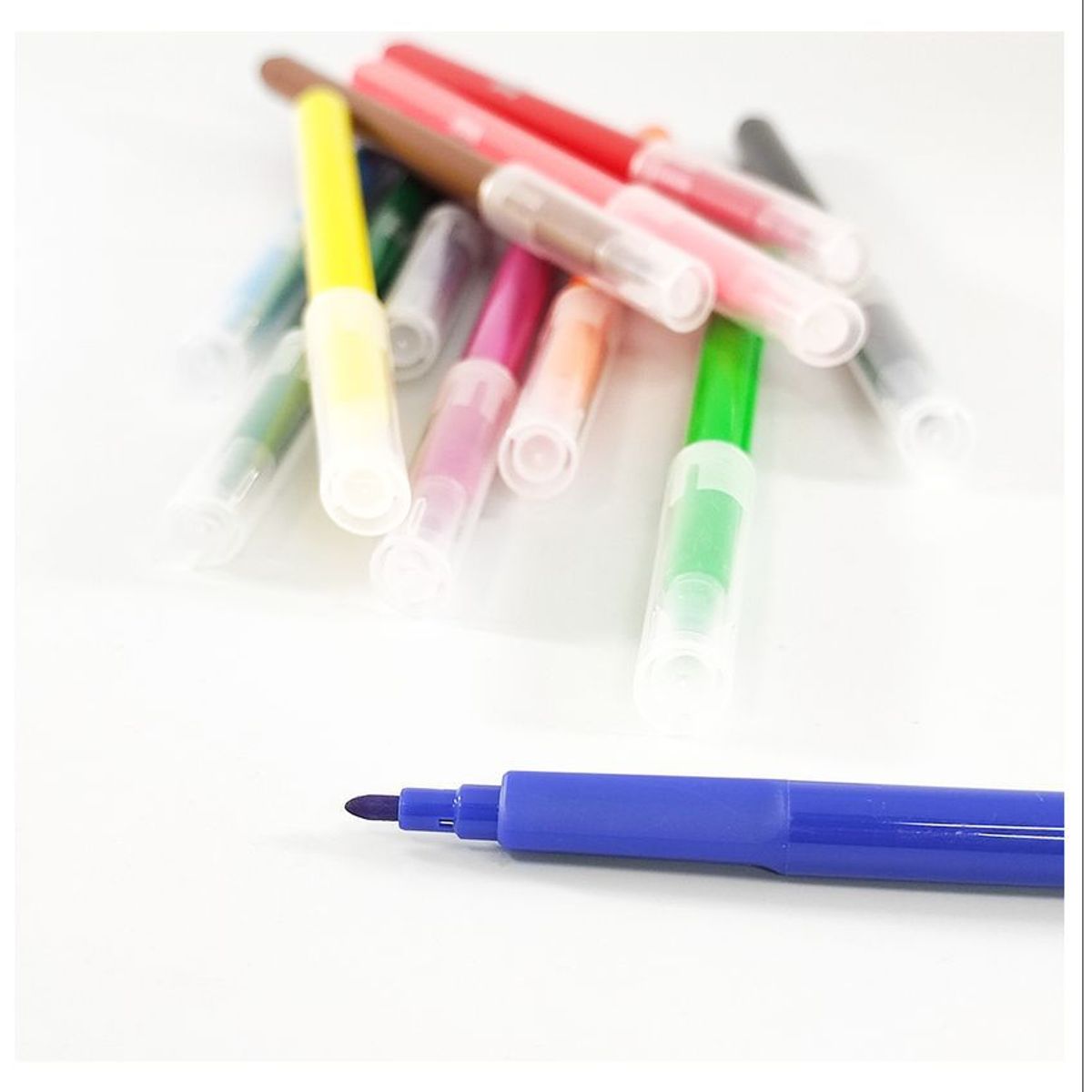 SCRIBE - Plumones marcadores scribe punta fina x12 colores