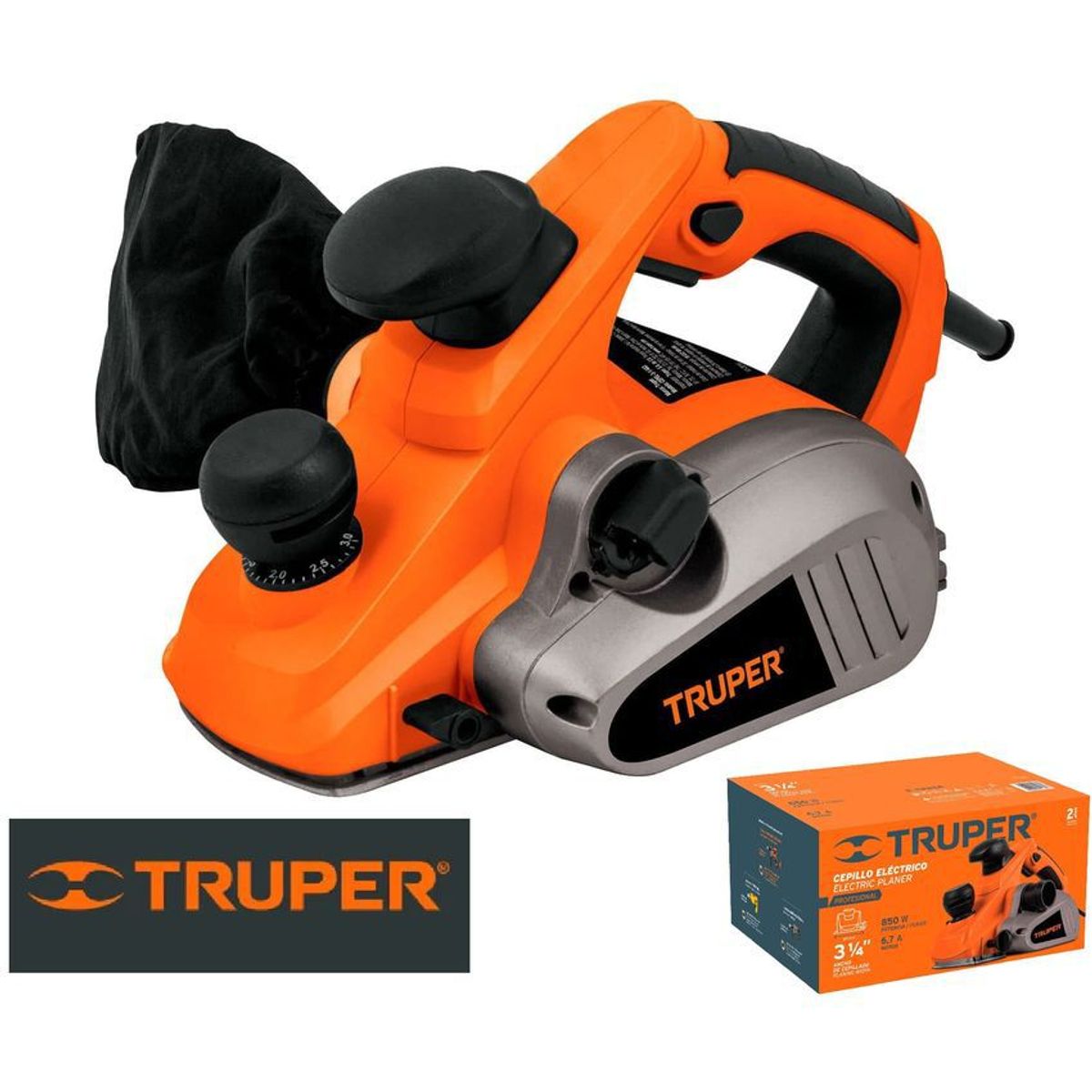 TRUPER - Cepillo electrico madera 3 1/4¨  850 w truper uso profesional