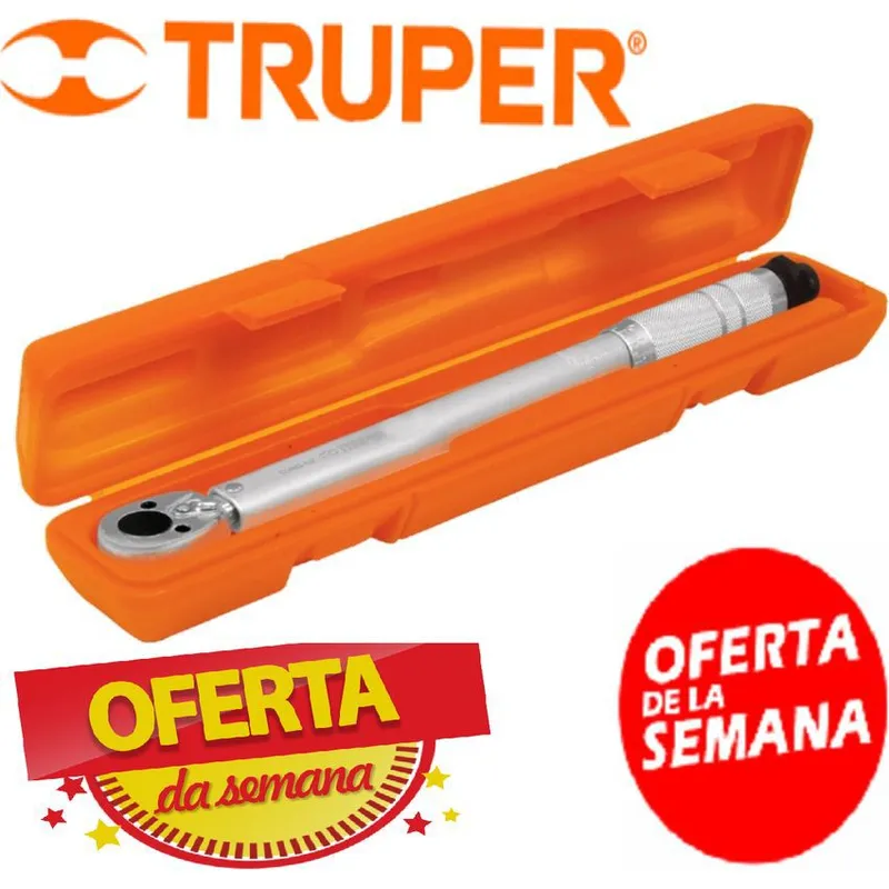 TRUPER - Torquímetro 1/2 truper 150 lb/ft 204 nm 2 lectura importado reversible