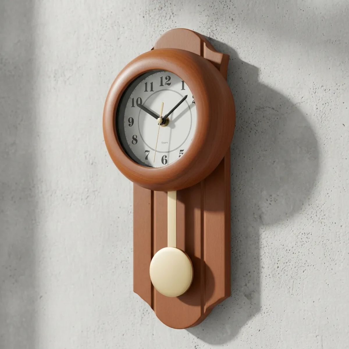 CLOCK - Reloj pared pendulo minimalista clasico en madera