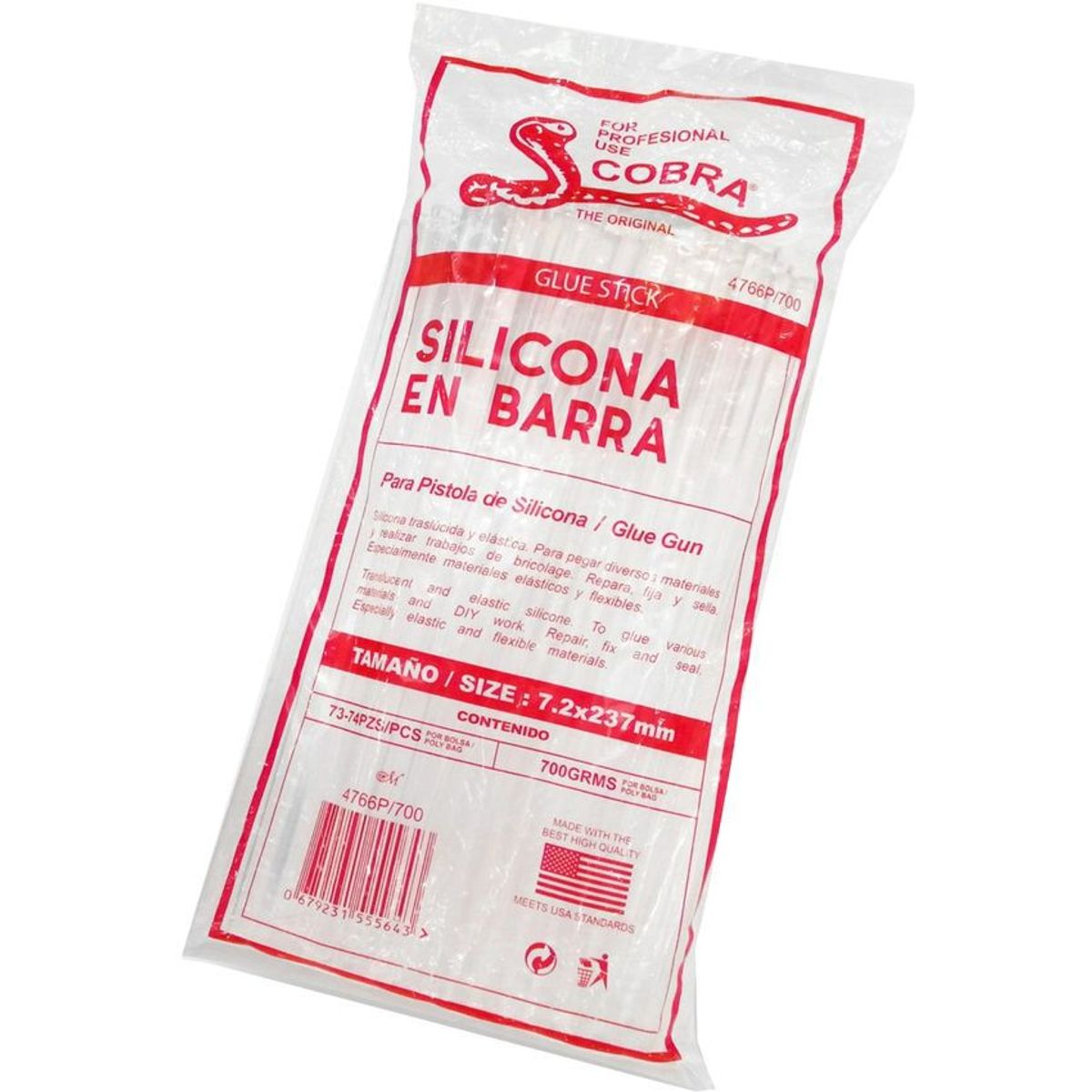 TESA - Silicona barra delgada x 10 unidades