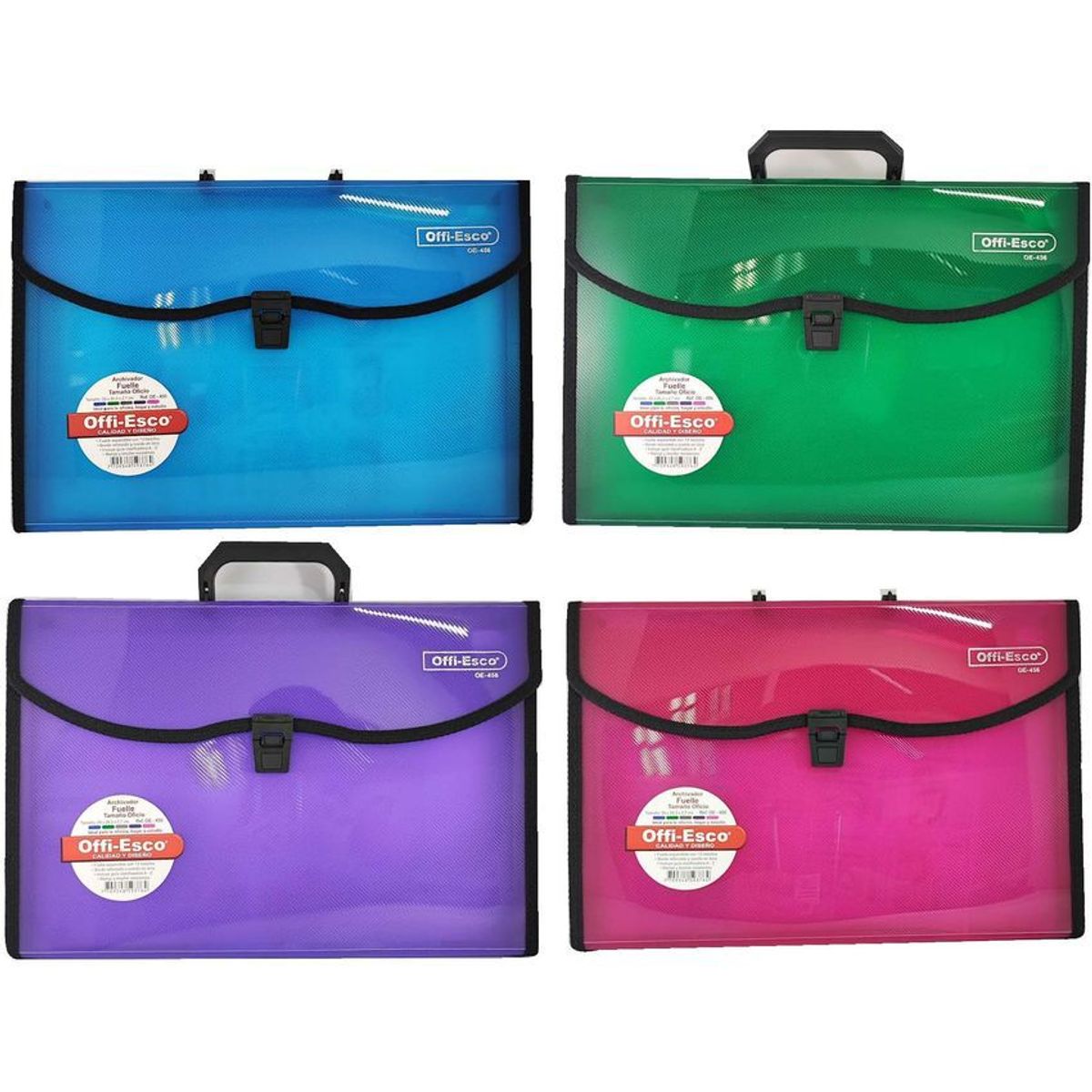OFFI ESCO - Archivador offiesco, con fuelle oficio x13 bolsillos ref 456