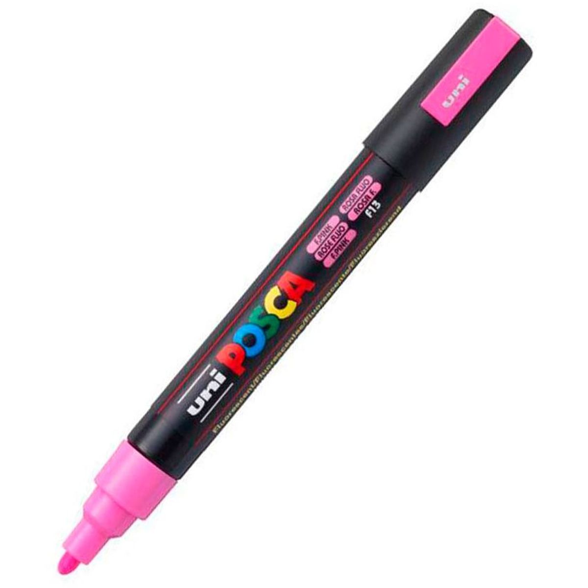 POSCA - Marcador Gráfico De Vinilo Posca Fluorescente Punta Pc-5m X4