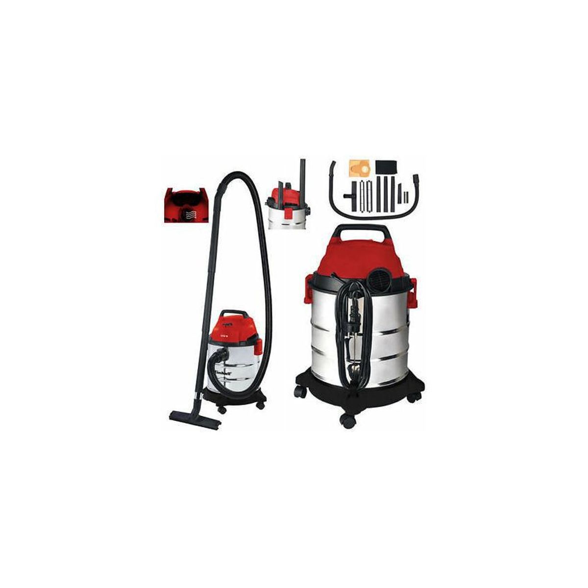 EINHELL - Aspiradora sopladora einhell húmedo seco einhell th-vc 1250s 20 litros