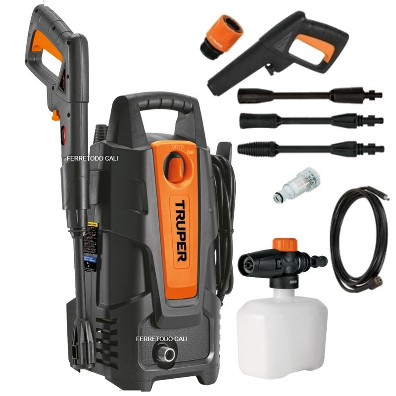 TRUPER - Hidrolavadora 1500 psi marca truper + dispènsador jabon alta presion