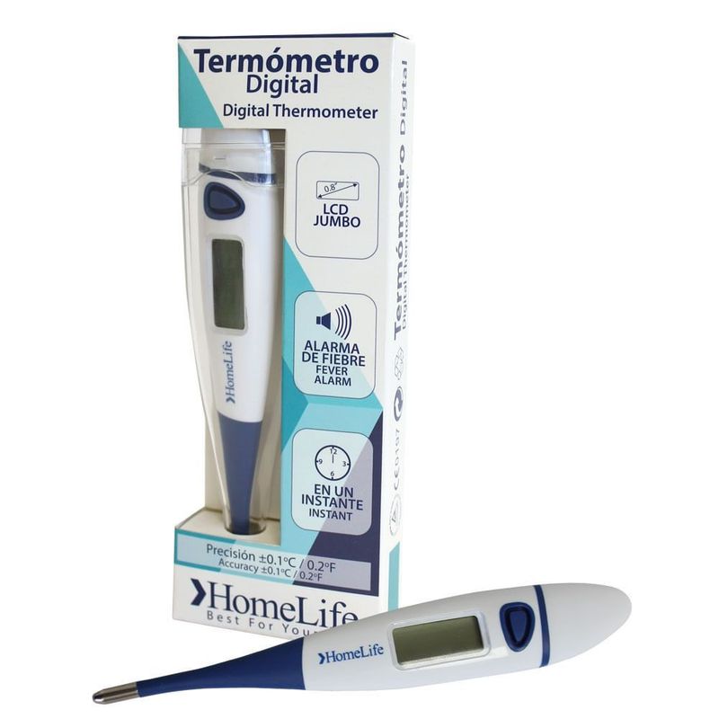 HOMELIFE - Termometro Digital Homelife Punta Flexible Azul