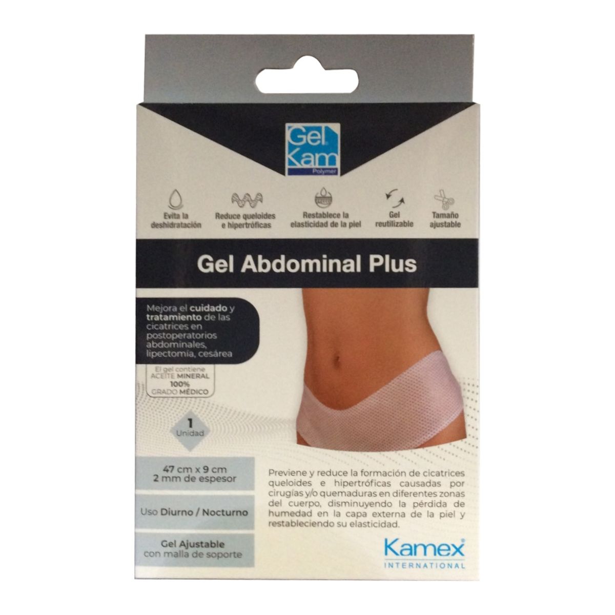 KAMEX - Lamina Gel Para Cicatrizar Abdominal Kamex
