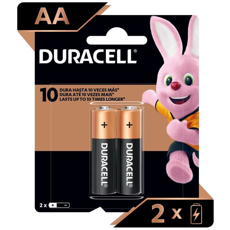 DURACELL - Duracell Pilas Alcalinas Aa De Larga Duración - Pack De 2