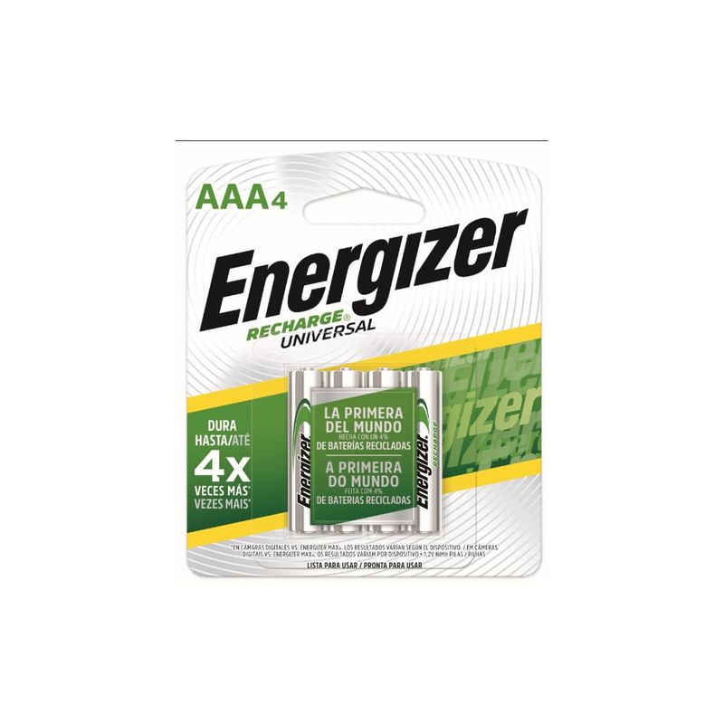 ENERGIZER - Pila Energizer Recharge Universal Aaa X 4und