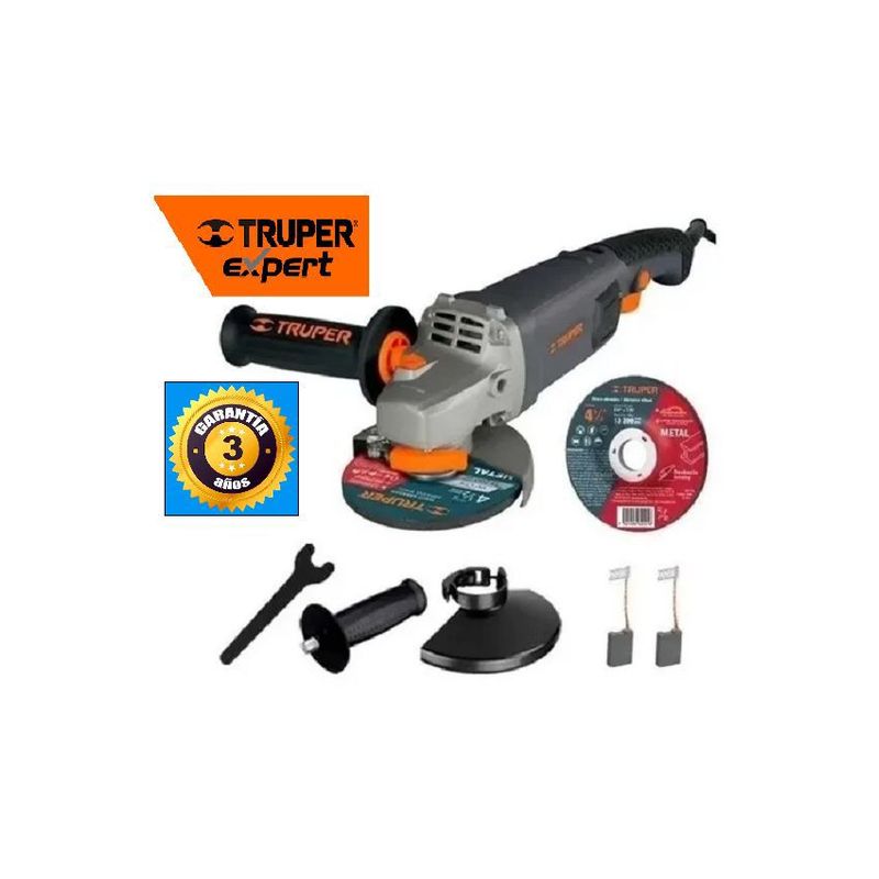 TRUPER - Pulidora 4¨12¨ marca truper 950w trabajo pesado gratis disco abrasivo