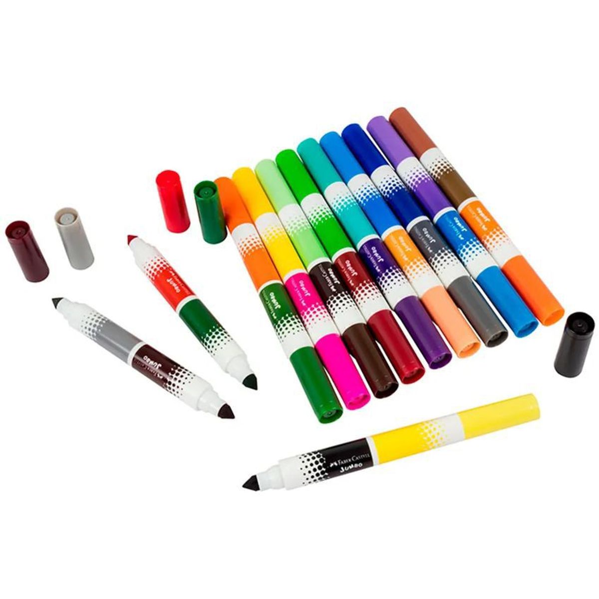 FABER CASTELL - Blister plumones - bicolor jumbo x 12 - faber castell