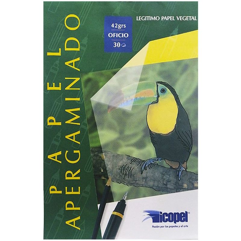 ICOPEL - Block papel calcante apergaminado oficio x 30 hojas