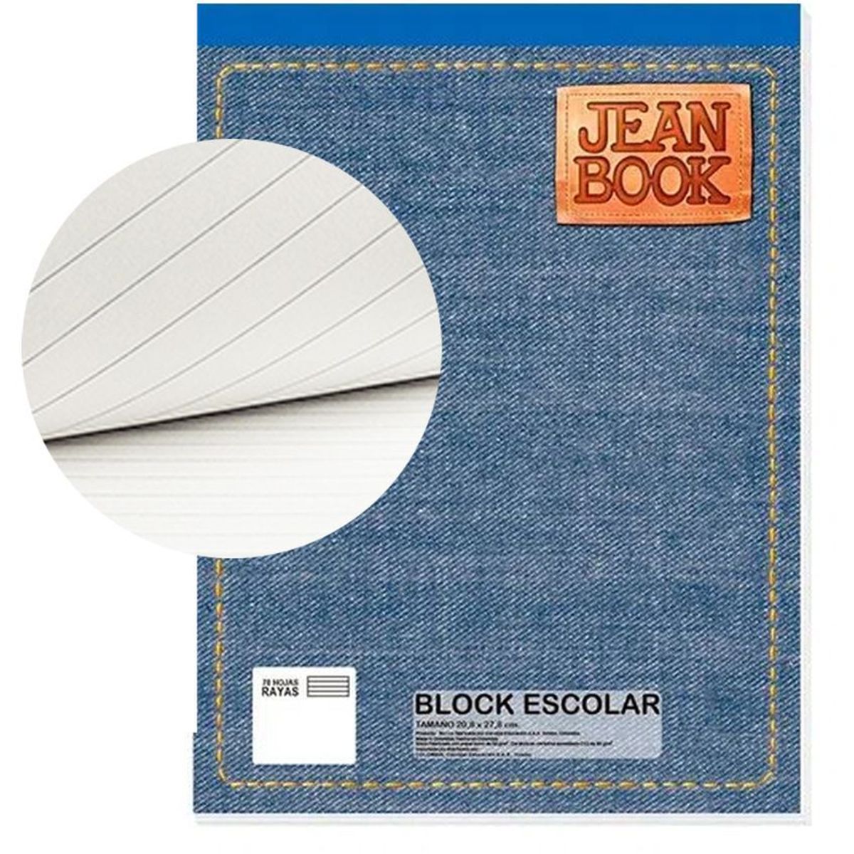 NORMA KAMALI - Block carta rayado x 80 hojas jean book - norma