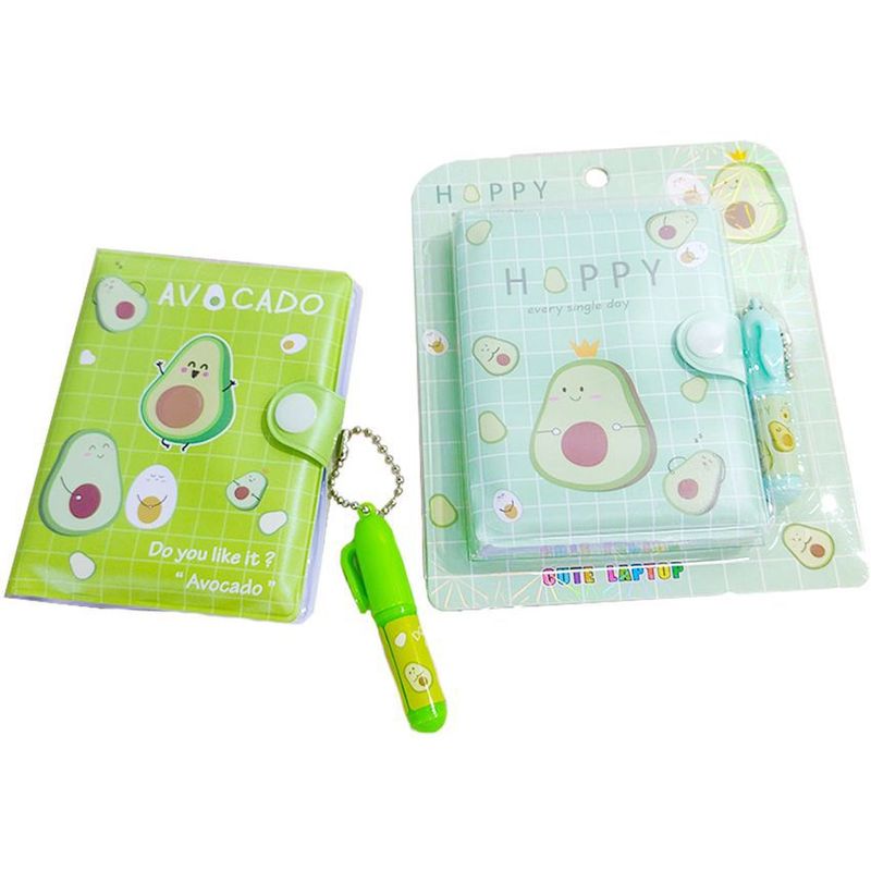 PRIMAVERA - Libreta para notas diseño aguacate  mini lapicero