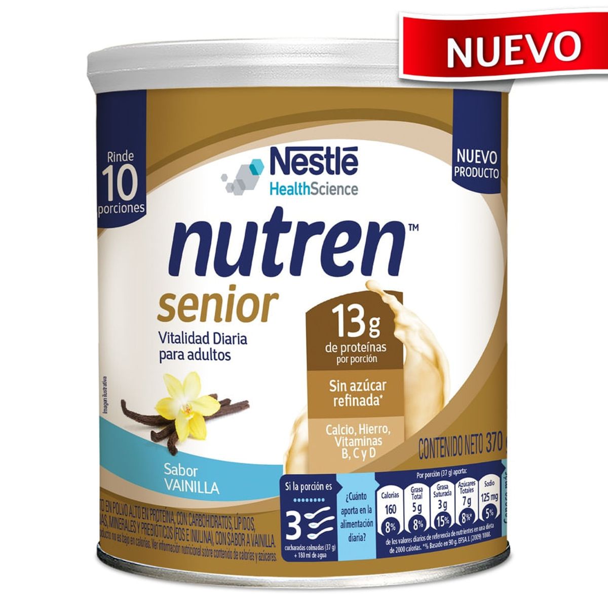 GENERICO - Nutren Senior Vainilla Lata X 370g