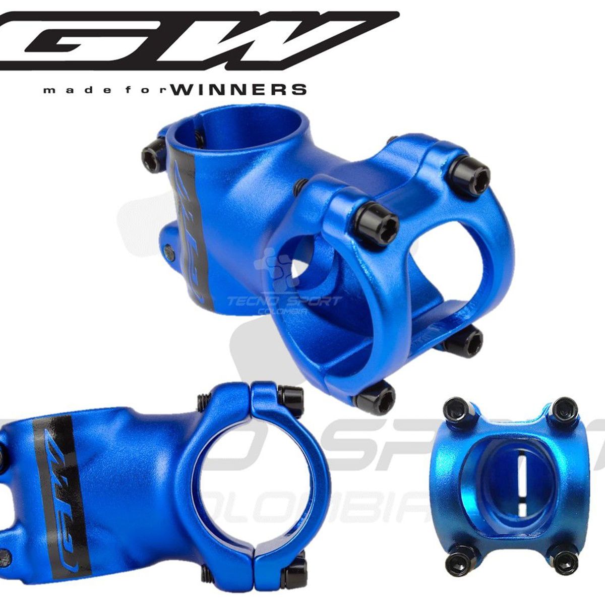 GW - Espiga Bicicleta Gw Aluminio 45mm Mtb Ruta 0° 31.8 Codo