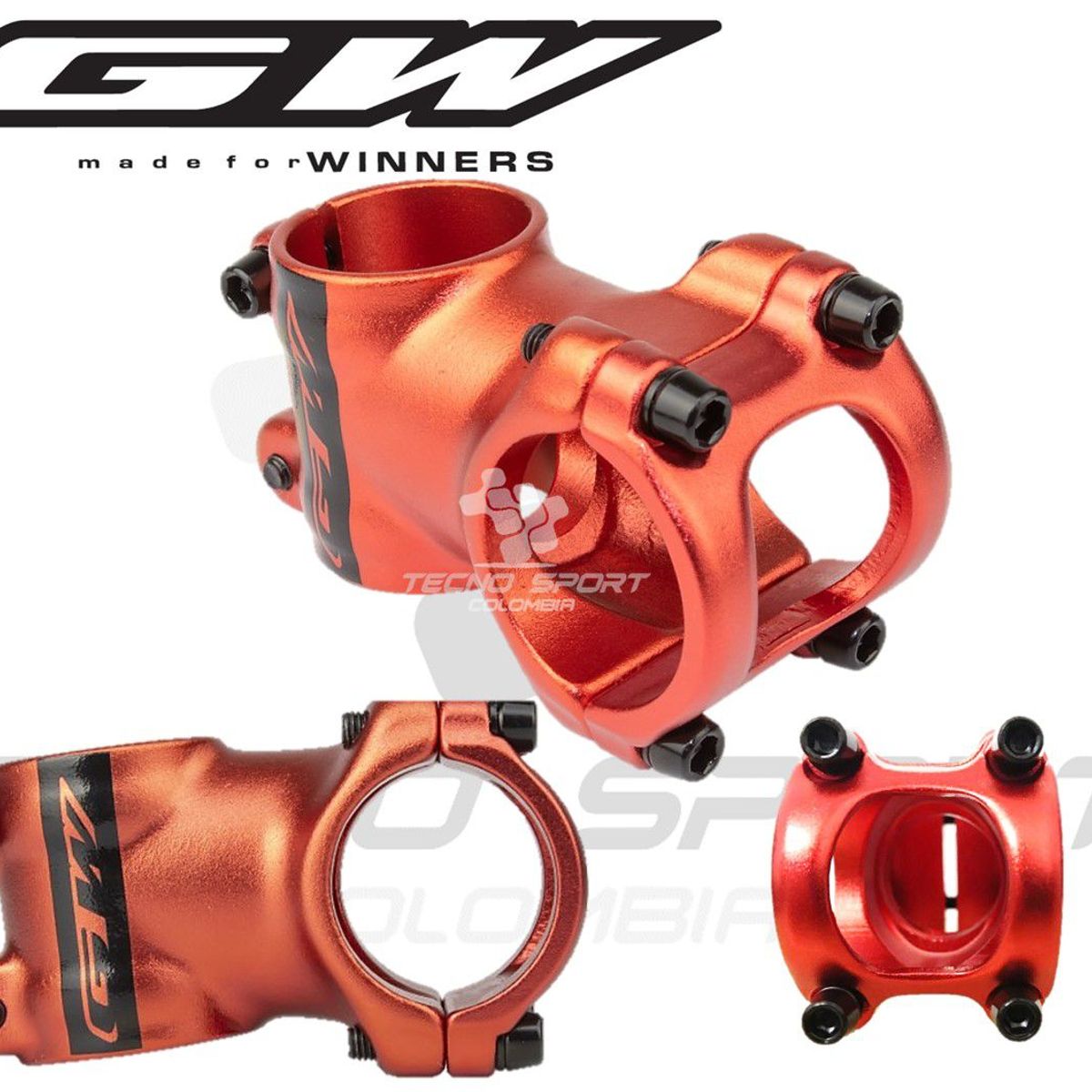 GW - Espiga Bicicleta Gw Aluminio 45mm Mtb Ruta 0° 31.8 Codo