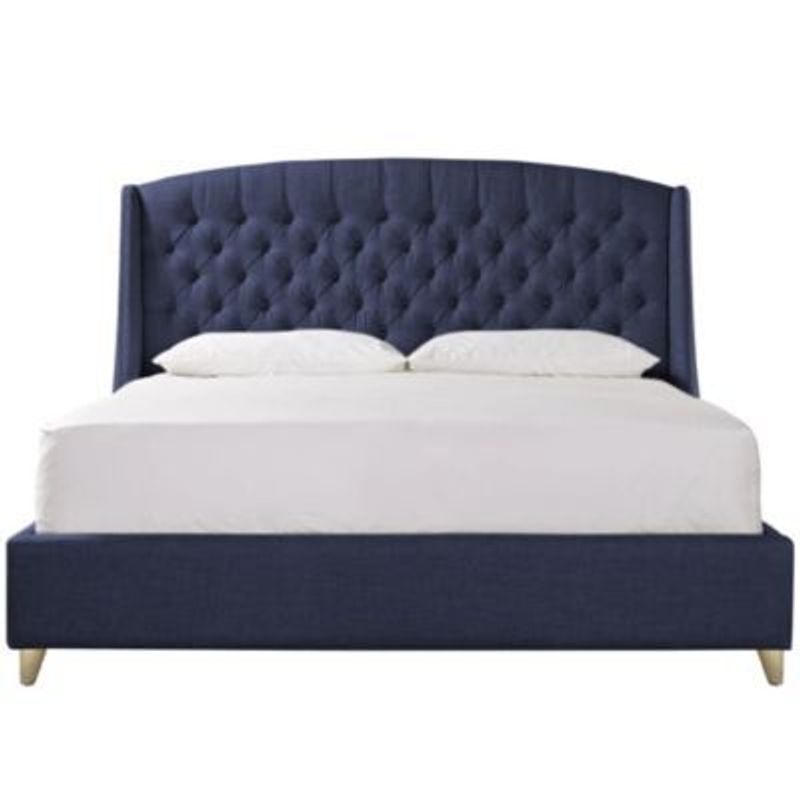 EKONOMODO COLOMBIA - Colchon Queen 1 Pillow + Base cama + Espaldar Italia Azul 160x190 cm