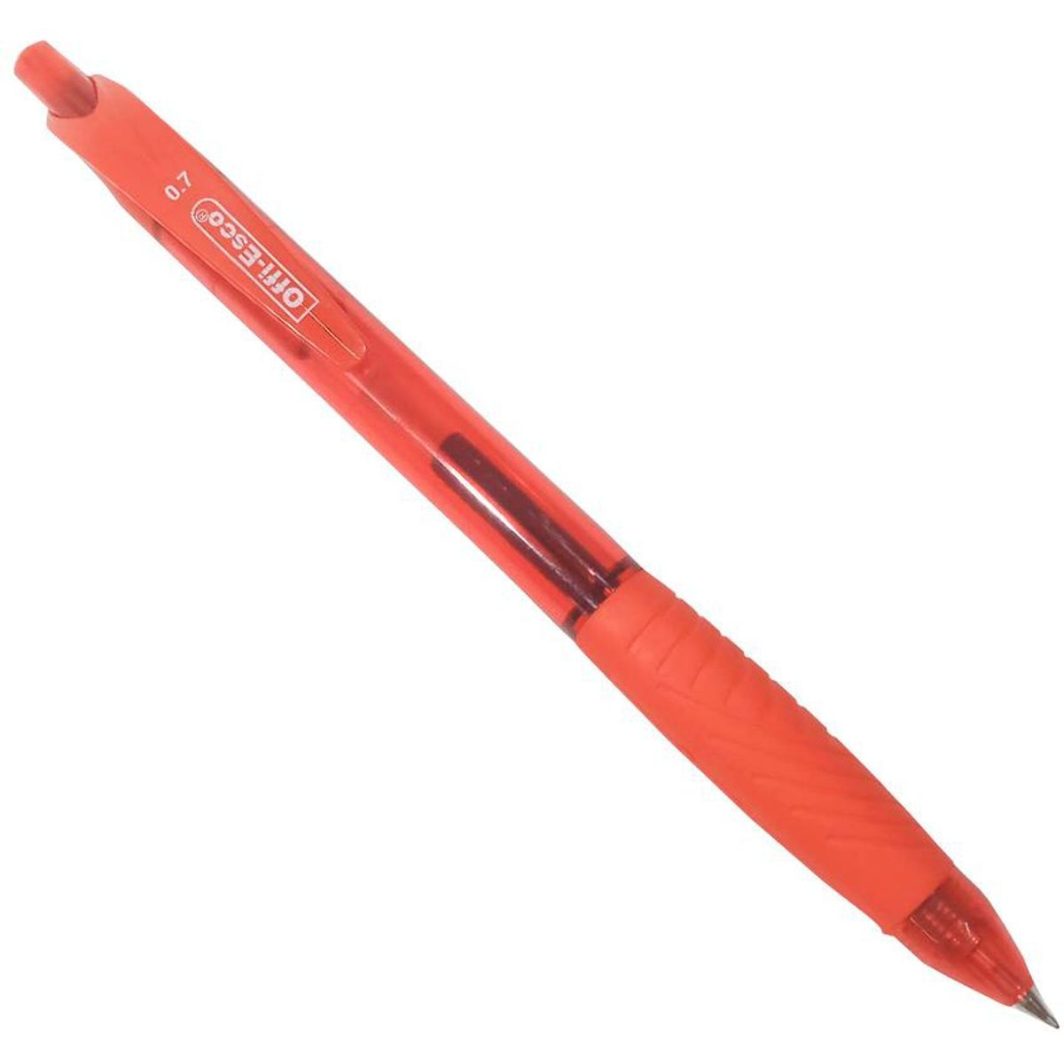 POINTER - Bolígrafo semi-gel offiesco punta 0.7 retráctil caja x12 unds rojo