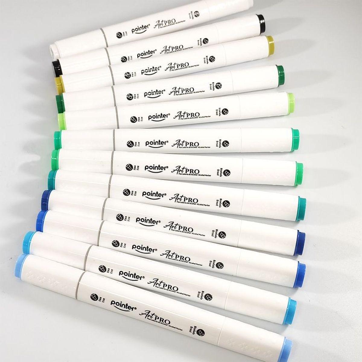 POINTER - Marcador Doble Punta Pointer A Base De Alcohol X 12 Colores