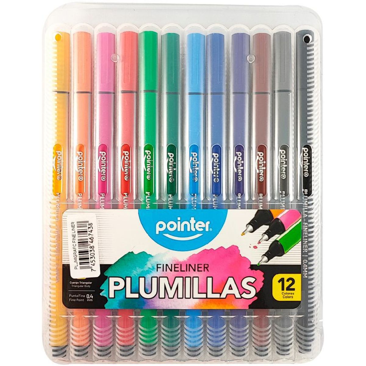 POINTER - Set Micropuntas, Plumillas Pointer Trazo Fino 0.4 mm X12 Und