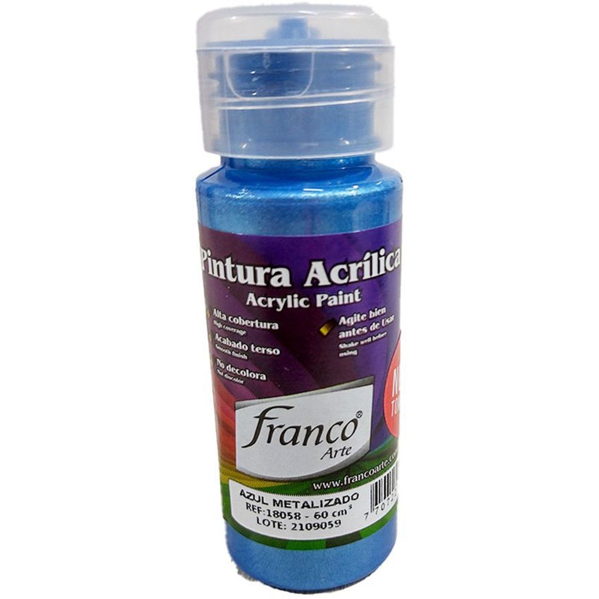 FRANCO ARTE - Pintura acrílica al frío metalizada und x 60 ml, precio x unidad