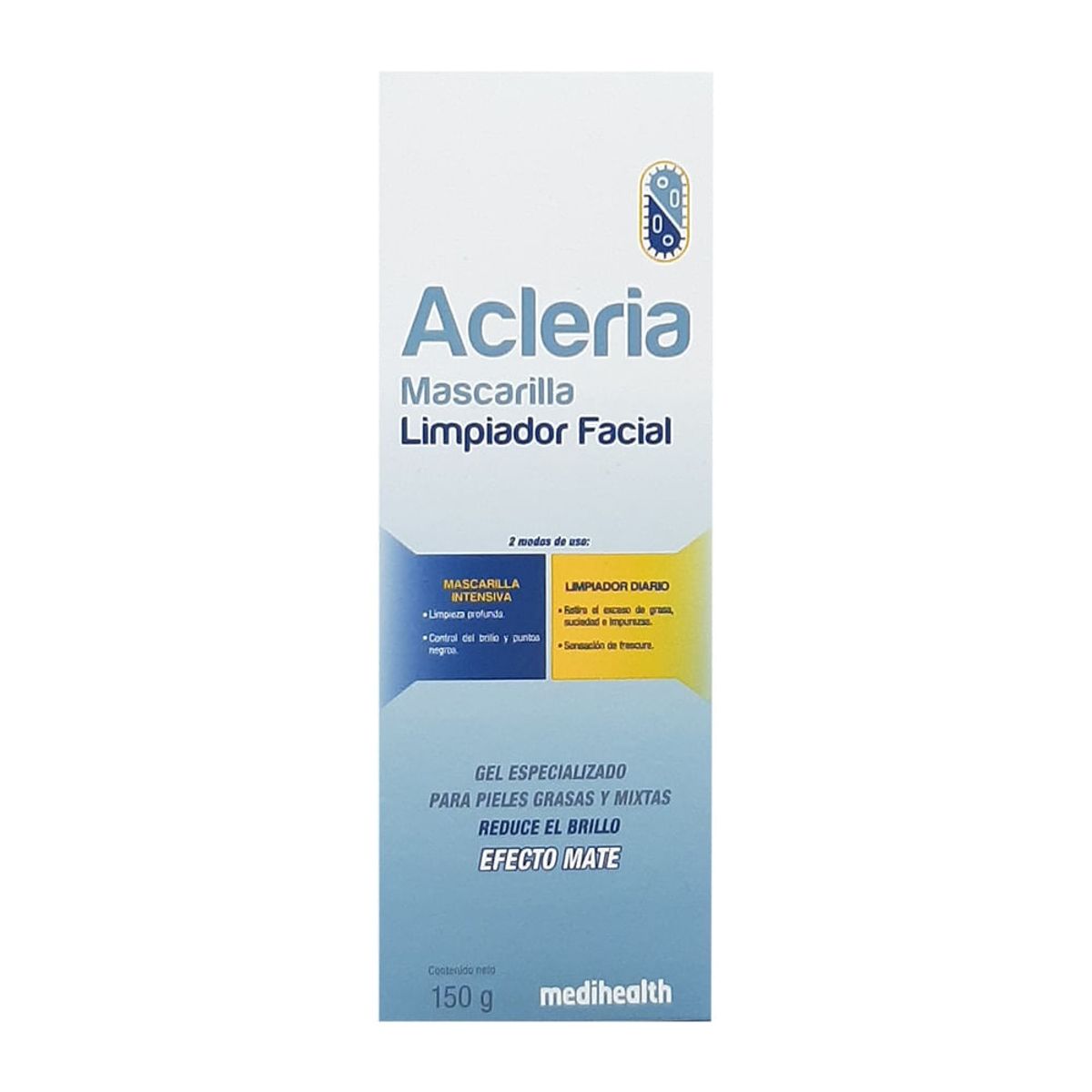 MEDIHEALTH - Mascarilla Acleria Limpiadora Facial Mate X 150g