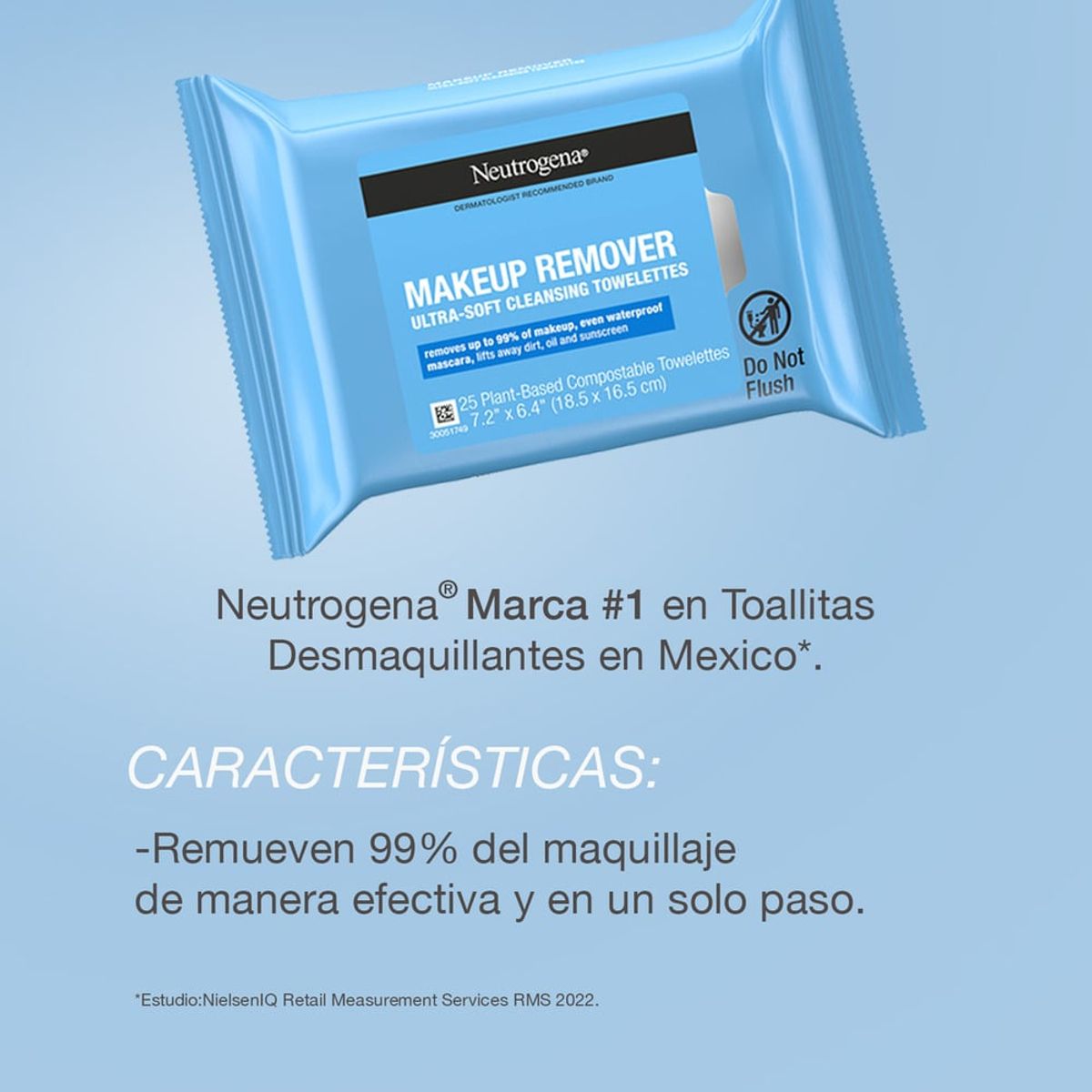 NEUTROGENA - Toallas Desmaquillantes Neutrogena Makeup Remover X 25und