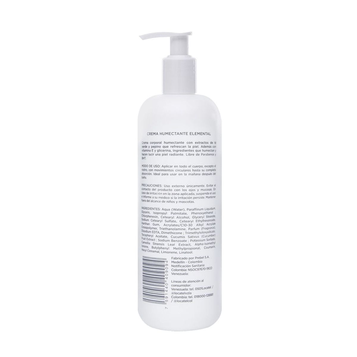 GENERICO - Crema Elemental Corporal Te Verde Y Pepino X 500ml