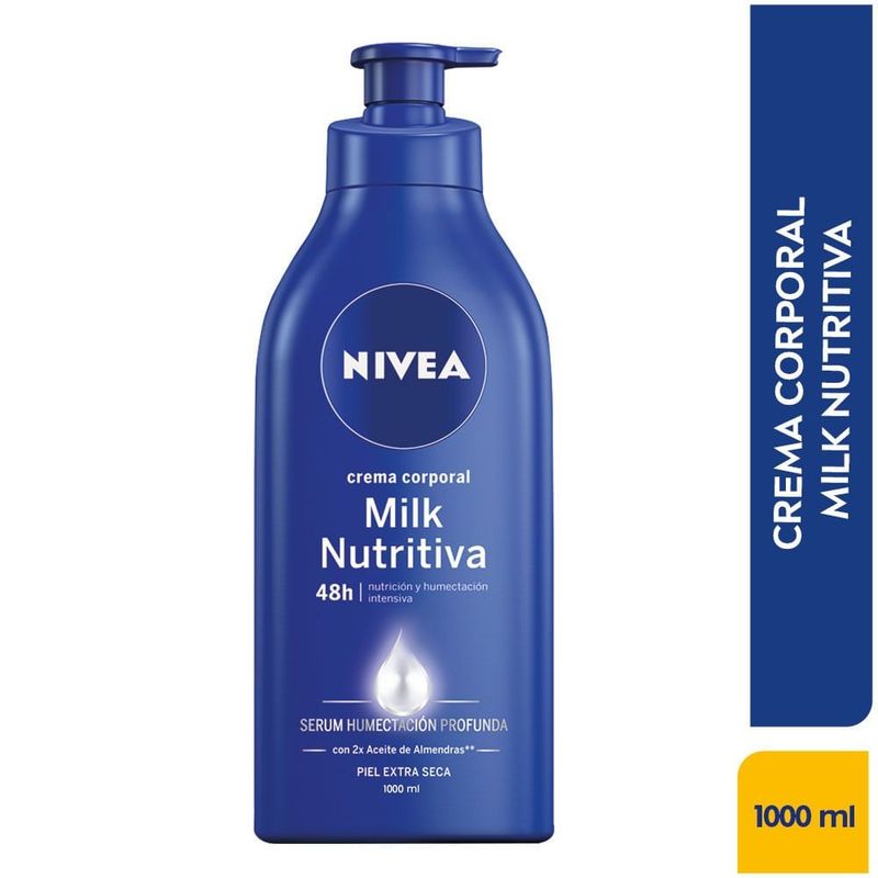 NIVEA - Crema Corporal Nivea Body Milk Nutritiva X 1 Litro