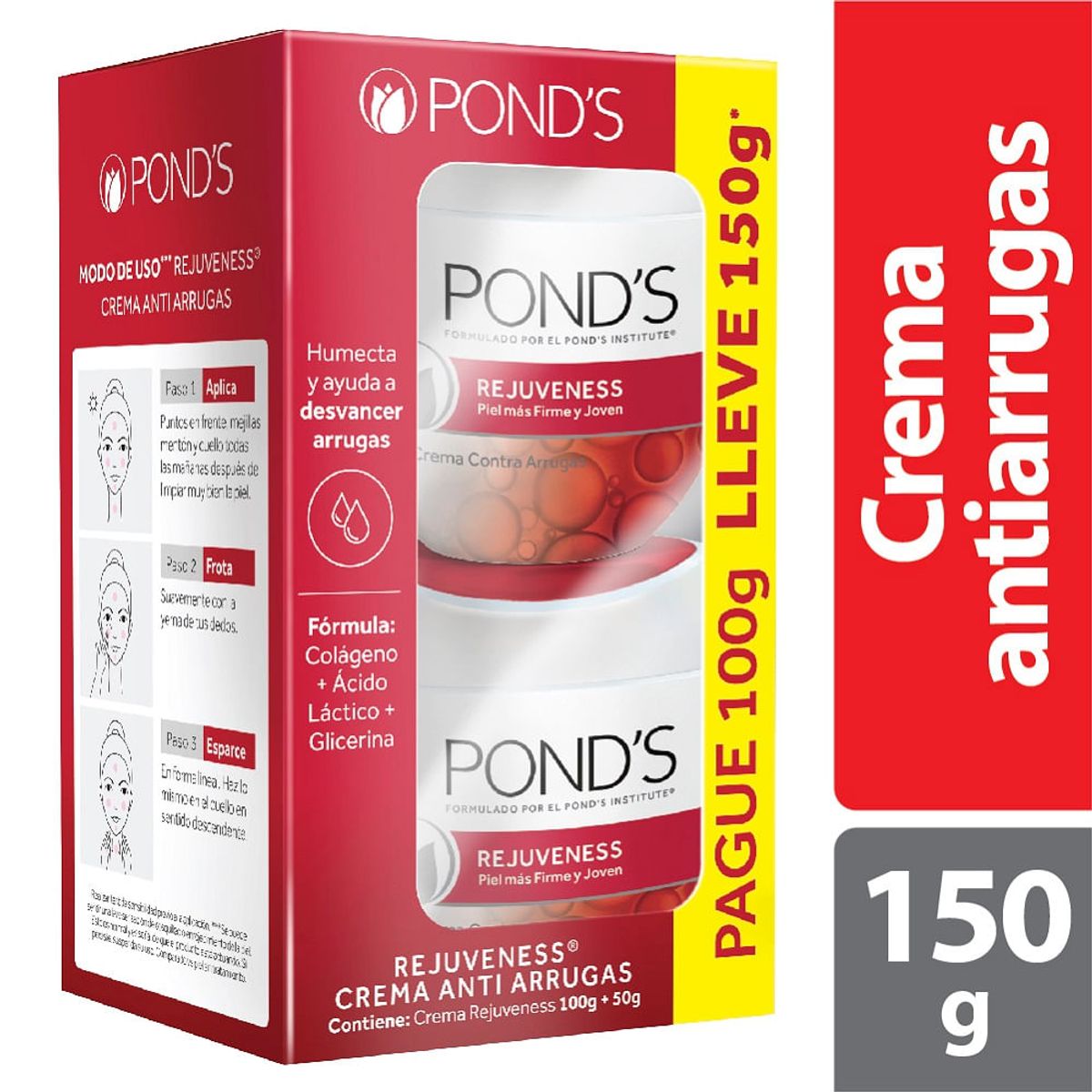 PONDS - Oferta Crema Facial Ponds Rejuveness X 100g + 50g