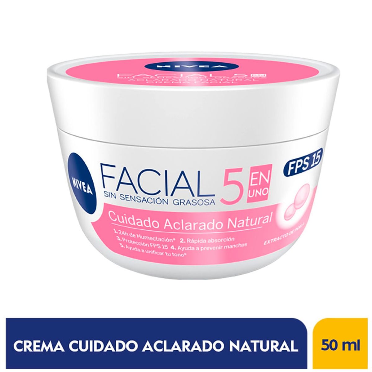 NIVEA - Crema Facial Nivea Cuidado Aclarado Natural 5 En 1 X 50ml