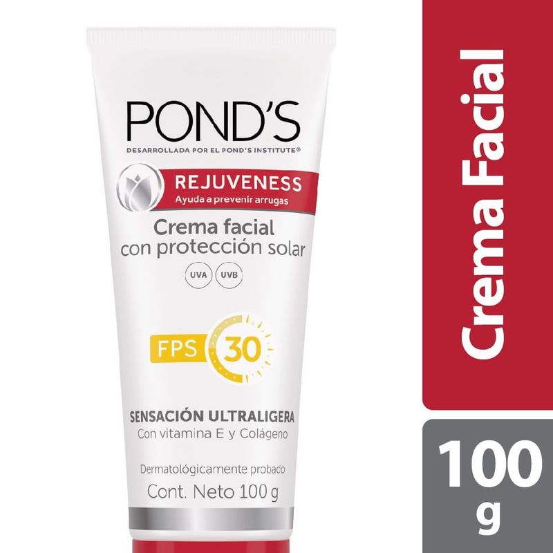 PONDS - Crema Facial Ponds Rejuveness Proteccion Solar Fps 30 X 100g