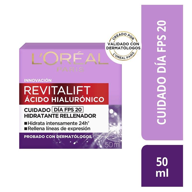 REVITALIFT - Crema L'oréal Paris Revitalift Ácido Hialurónico Día X 50ml