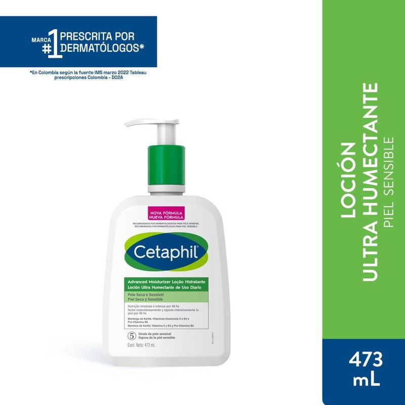 CETAPHIL - Loción Cetaphil Ultra Humectante De Uso Diario X 473ml