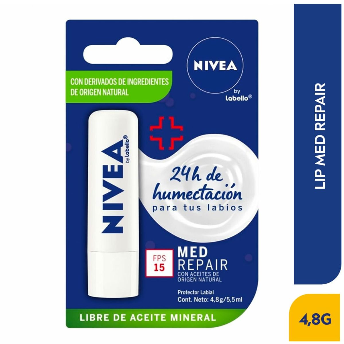 NIVEA - Protector Labial Nivea Med Repair Spf15 X 5