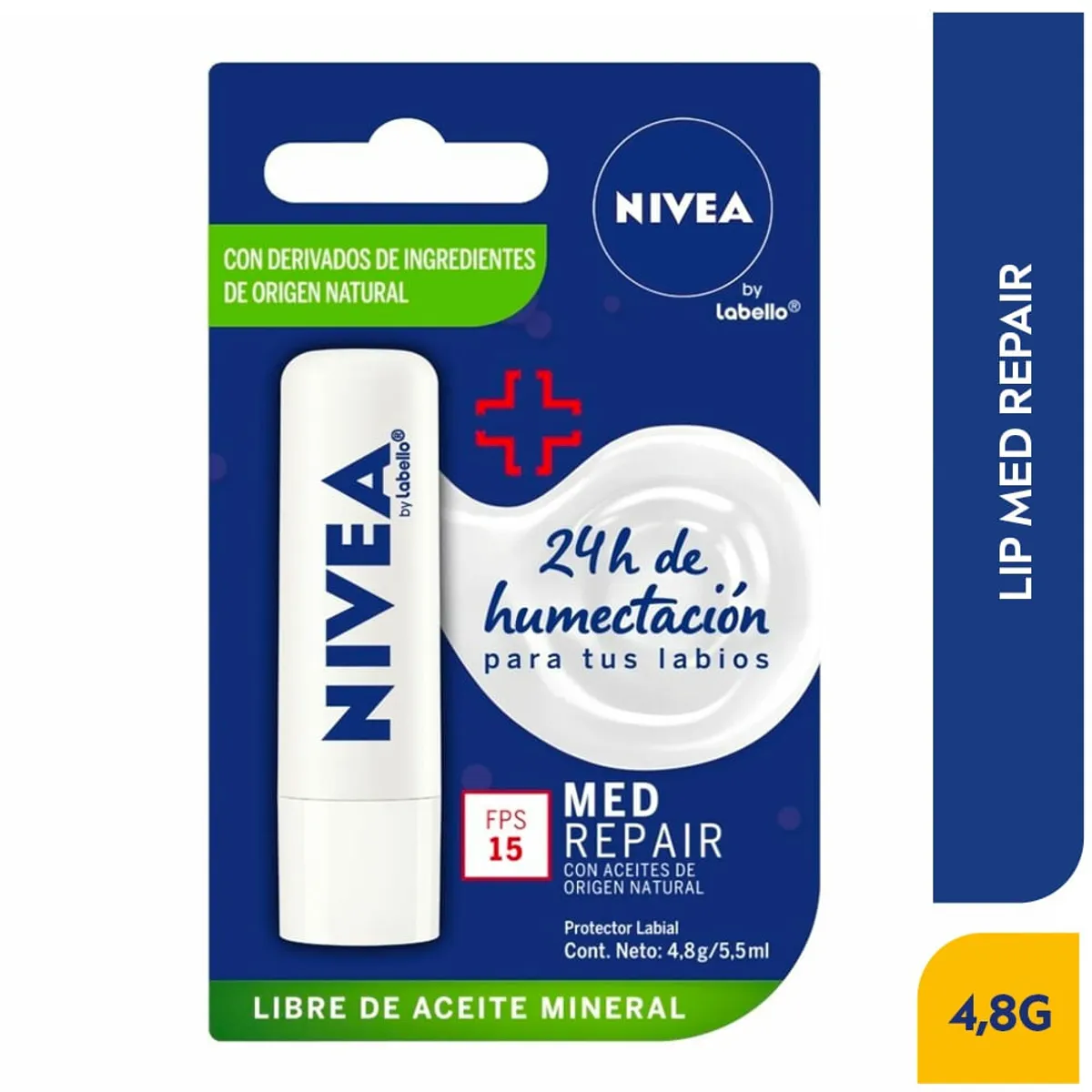 NIVEA - Protector Labial Nivea Med Repair Spf15 X 5