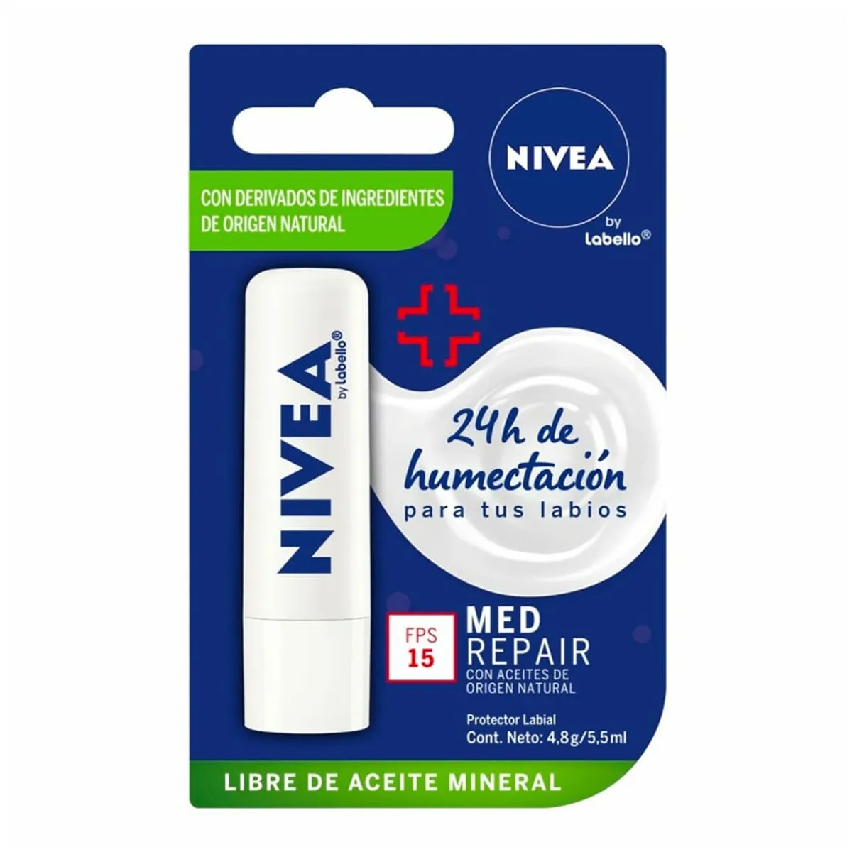 NIVEA - Protector Labial Nivea Med Repair Spf15 X 5