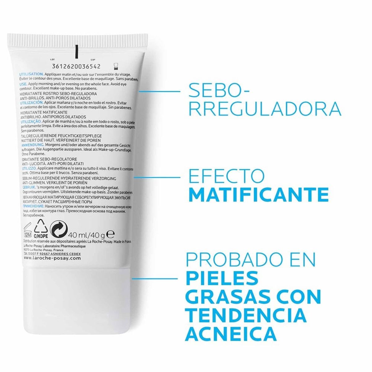 LA ROCHE POSAY - Hidratante Sebo Regulador La Roche-posay Effaclar Matte X 40
