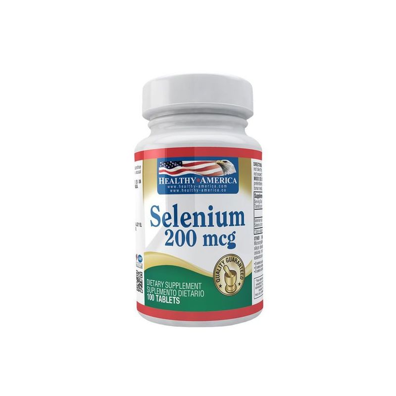 GENERICO - Selenium Healthy America 200mcg X 100 Tabletas