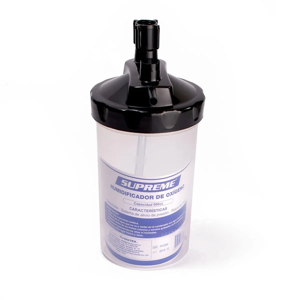 SUPREME - Vaso Humidificador Oxigeno Supreme 500cc